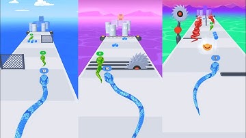 Snake Run Race 3D Running Game All Levels Gameplay Walkthrough Android IOS | Freeplay Inc