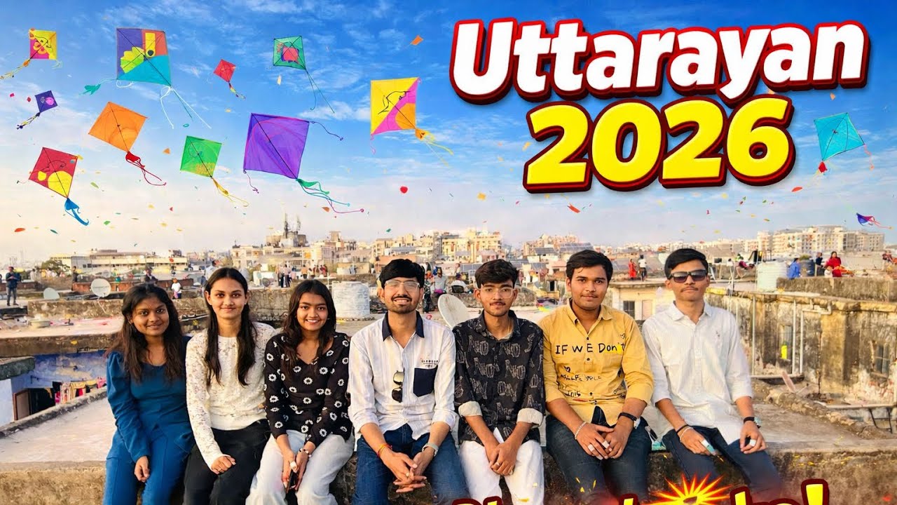 “Uttarayan 2026 🪁 | students ke Saath Patang Masti | Ahmedabad Kite Festival Vlog”