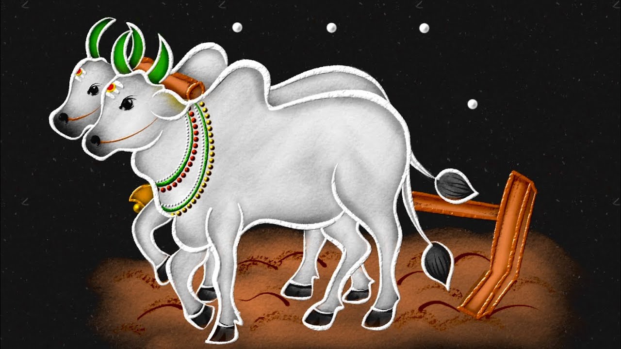 Mattu Pongal kolam 🌺 Ulavar Thirunal Rangoli kolam 🌿 Thai Pongal kolam | Makar Sankranthi muggulu