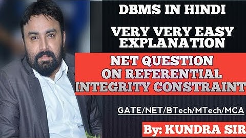 5. UGC NET QUESTION ON REFERENTIAL INTEGRITY CONSTRAINT