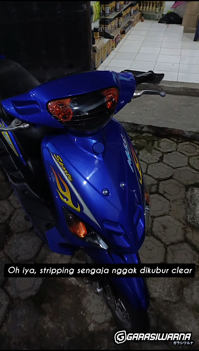 Repaint full body smooth Mio sporty carburetor cat eye Candy Bright blue