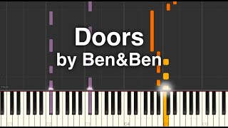 Doors by Ben&Ben Piano Synthesia Intermediate Piano Toturial + sheet music