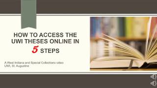 How to Locate UWI Theses