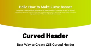 How to Design Curved Header using HTML and CSS