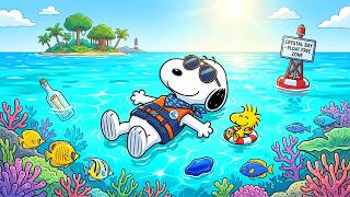 Snoopy's Sunny Float Day 🏝️ Smooth Jazz For Relaxation & Good Vibes