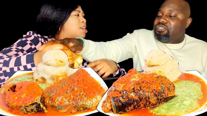 I SERVE MY HUSBAND HEAD OF FISH AND THIS HAPPENED| ASMR FUFU AND OKRA FISH PEPPER SOUP MUKBANG