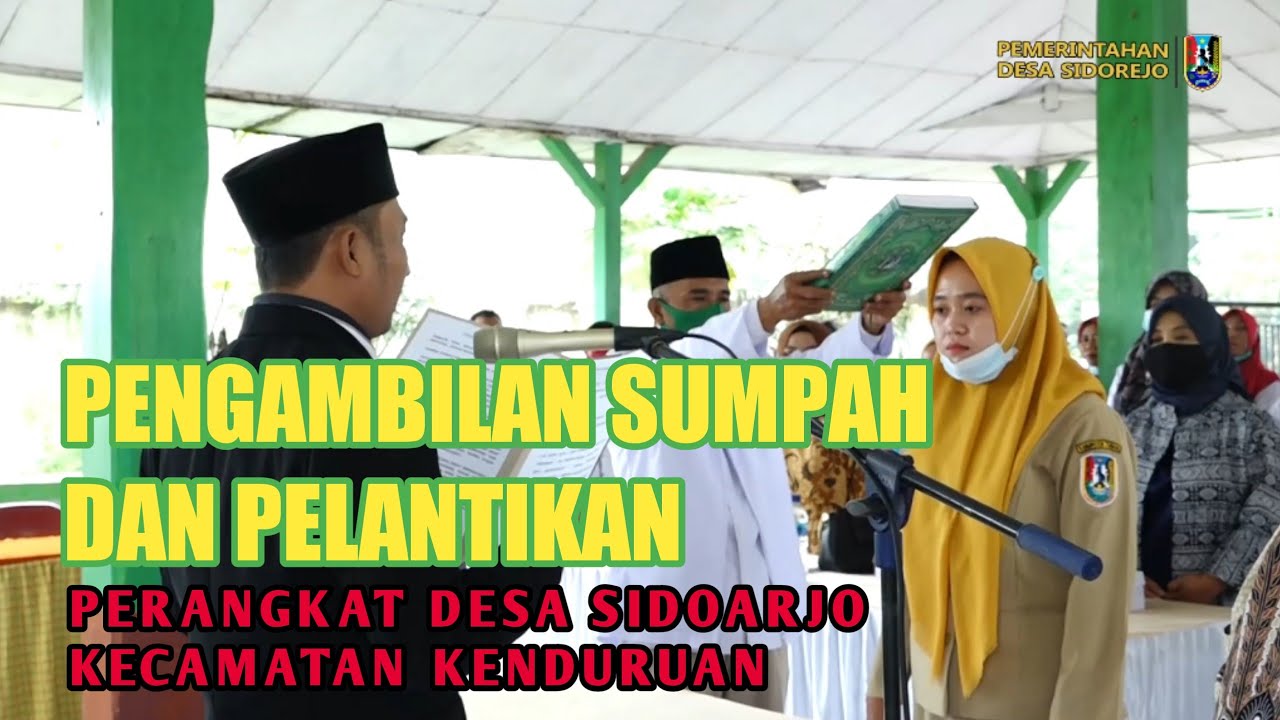 Pengambilan sumpah dan pelantikan perangkat Desa Sidorejo
