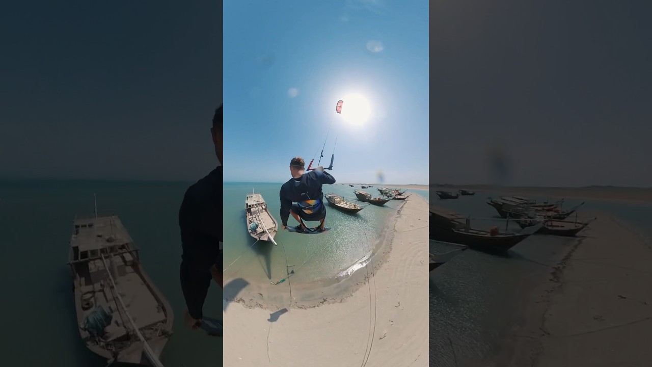 playing around the shipyard #extremesports #kitesurf #beach #travel