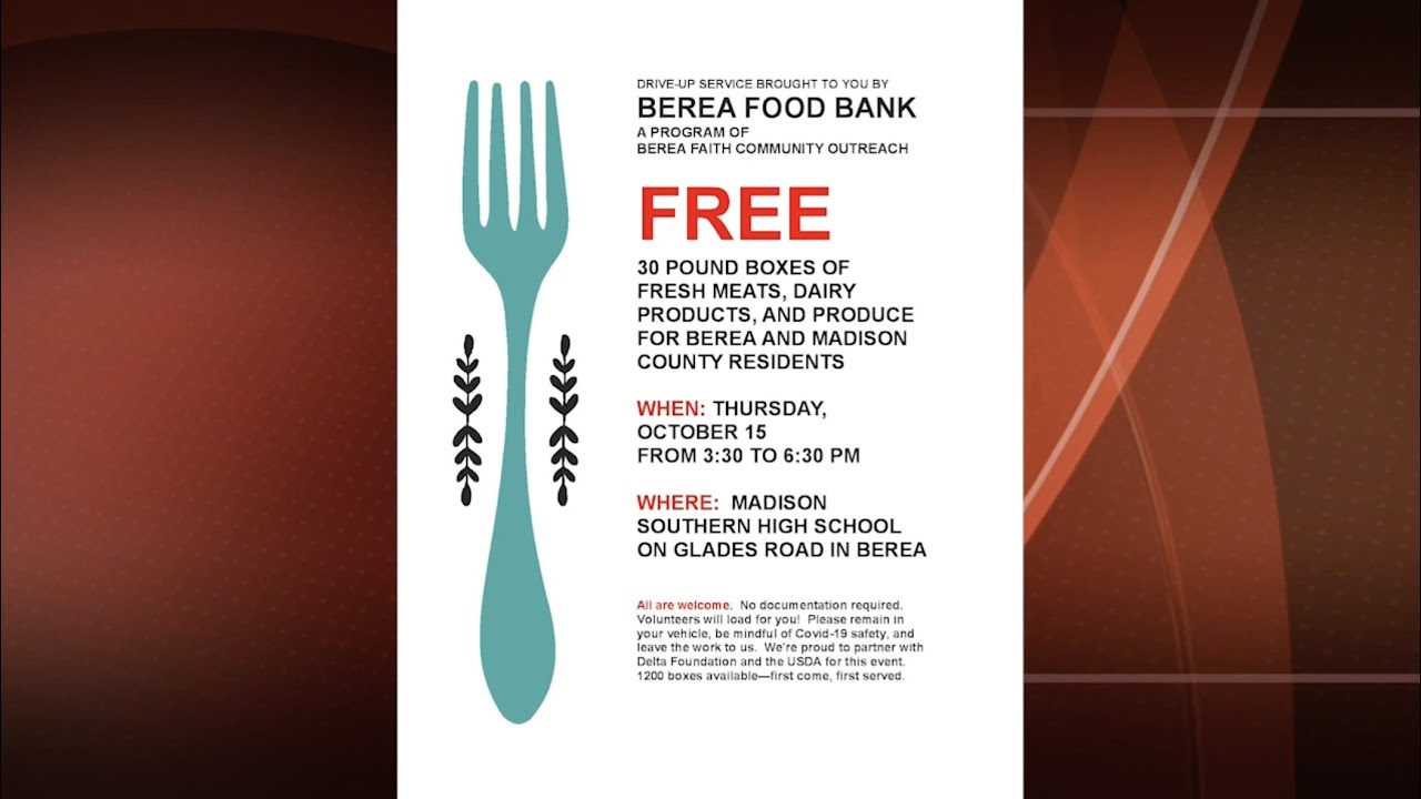Berea Food Bank Food Giveaway YouTube