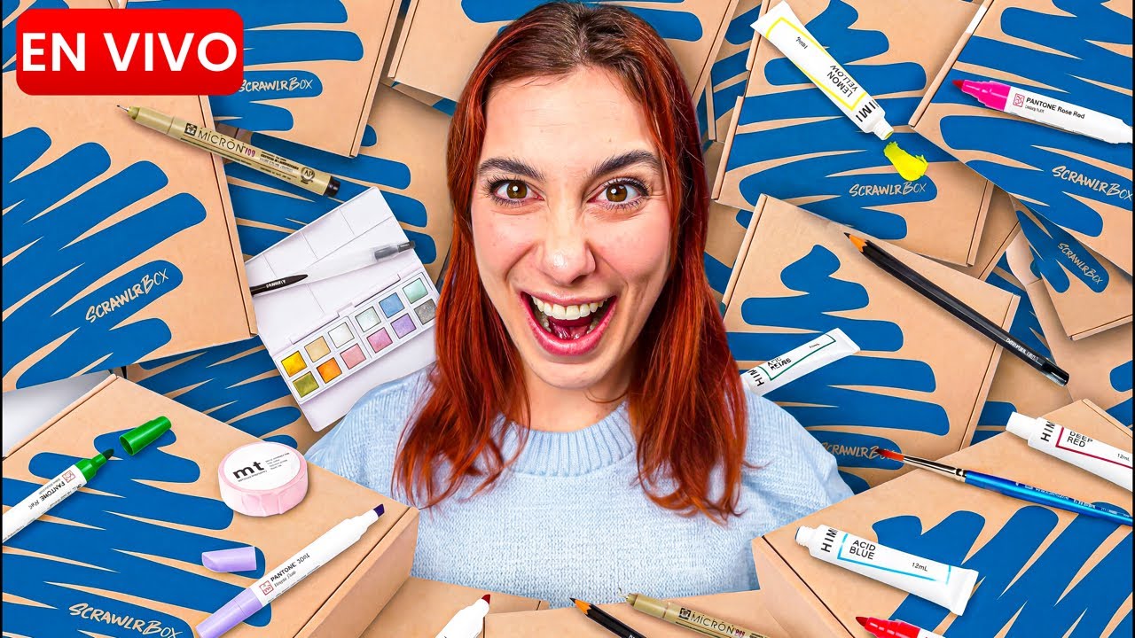 🔴 ABRIMOS CAJAS MISTERIOSAS DE ARTE (Scrawlrbox) en vivo 🔴