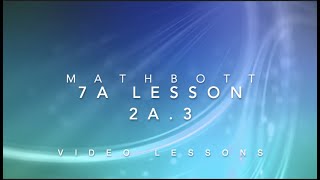 7A Lesson 2A.3