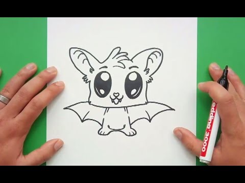 Como dibujar un murcielago paso a paso 9 | How to draw a bat 9 - YouTube