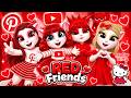 🎬 Angela&rsquo;s Red Team |❤️ YouTube, Pinterest &amp; Hello Kitty | My Talking Angela 2