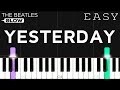 The Beatles - Yesterday | SLOW EASY Piano Tutorial