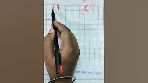 Writing number 19 for Nursery class