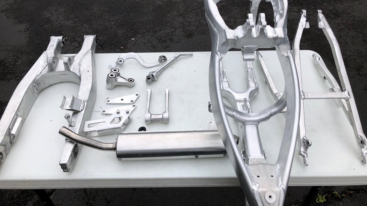 Shining and Cleaning Up Dirt Bike Parts Like a Professional / Build Part 6 YouTube