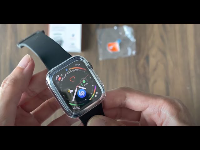 [UNBOXING + Install] Spigen Apple watch series 6, 44mm ultra hybrid transparent/ clear case
