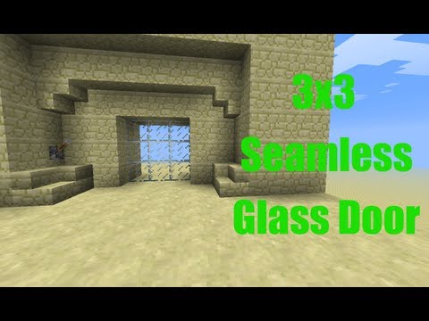 Minecraft Redstone Showcase 3x3 Seamless Glass Door Youtube