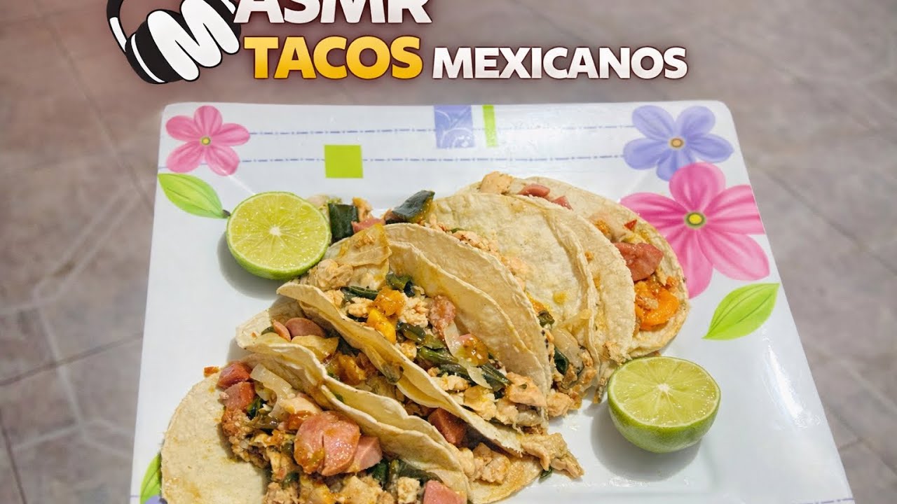 🌮🫧🩷 ASMR ESPAÑOL | COMIENDO TACOS MEXICANOS DE ALAMBRE 🥱💫🌙