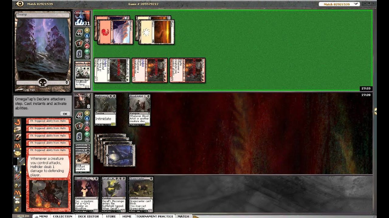 Block- Zombies vs RW Humans mtgo