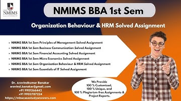 SVKM Narsee Monjee BBM 1st Sem Solved Assignments I NMIMS Dec 24 BBM 1st Sem Solved Assignments