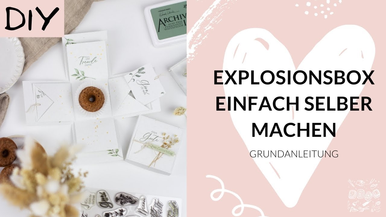 Explosionsbox selber machen basteln - DIY Idee für Geldgeschenk ...
