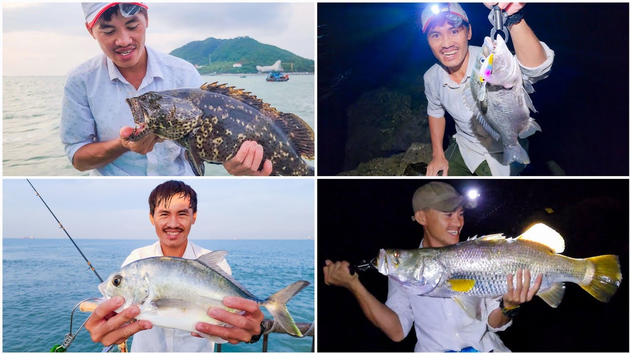 Đi câu cá mú biển Vũng Tàu - Phần 1 - Câu lure mồi Crank bắt được cá mú, cá tráp, cá quỵt, cá chẽm