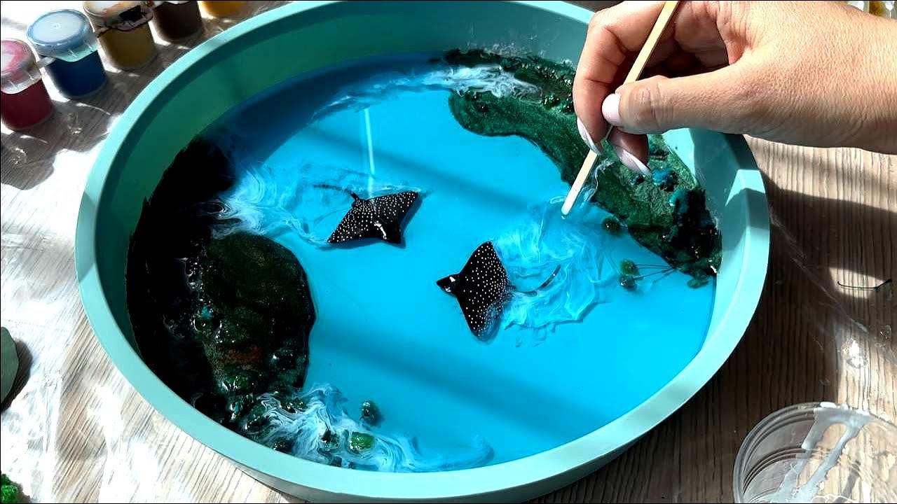 Как я сделал светящийся ночник с морем и танцующими скатами!