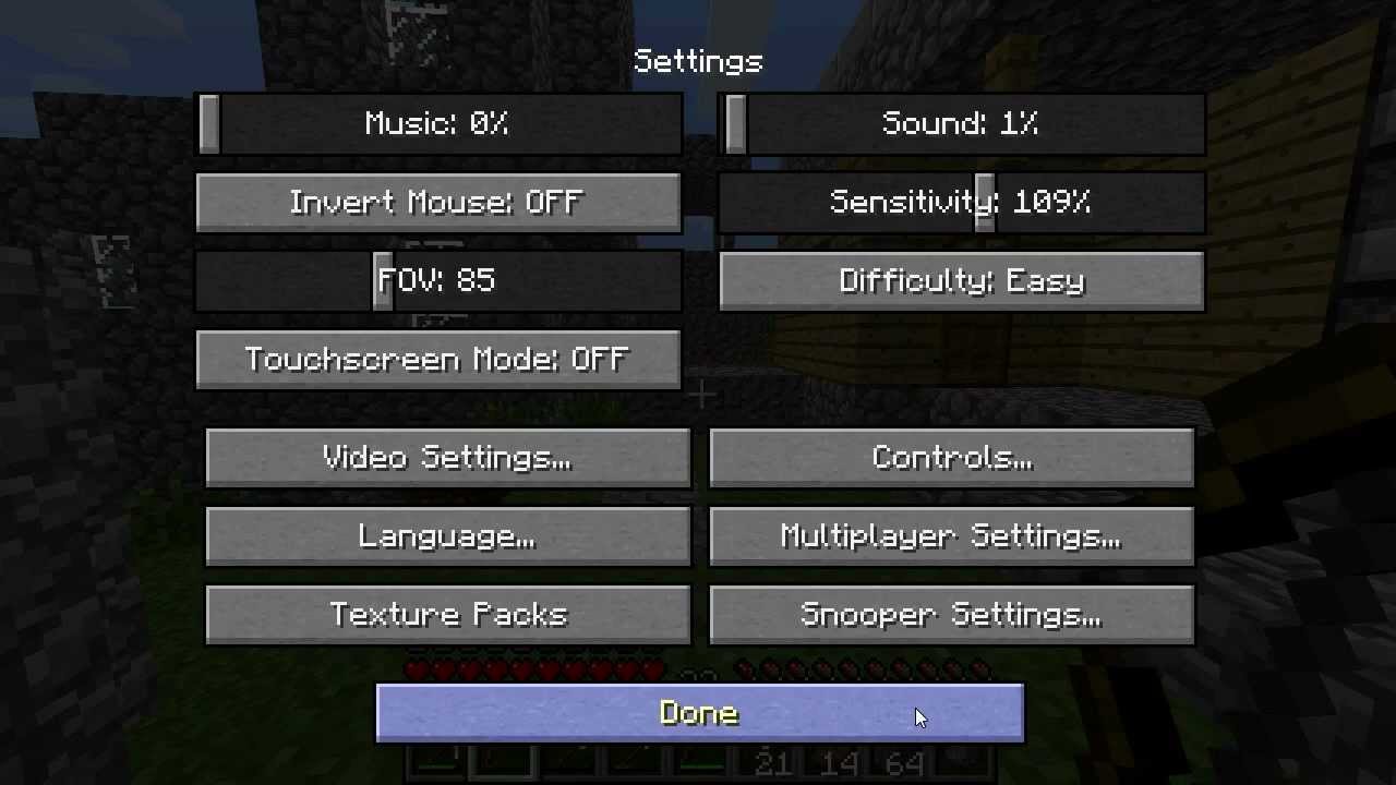 Options Minecraft Wiki