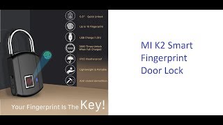 MI K2 Smart Fingerprint USB Charging Lock