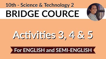 10th Std | Science 2 | Bridge Course - Activity 3, 4 & 5 (IN ENGLISH)