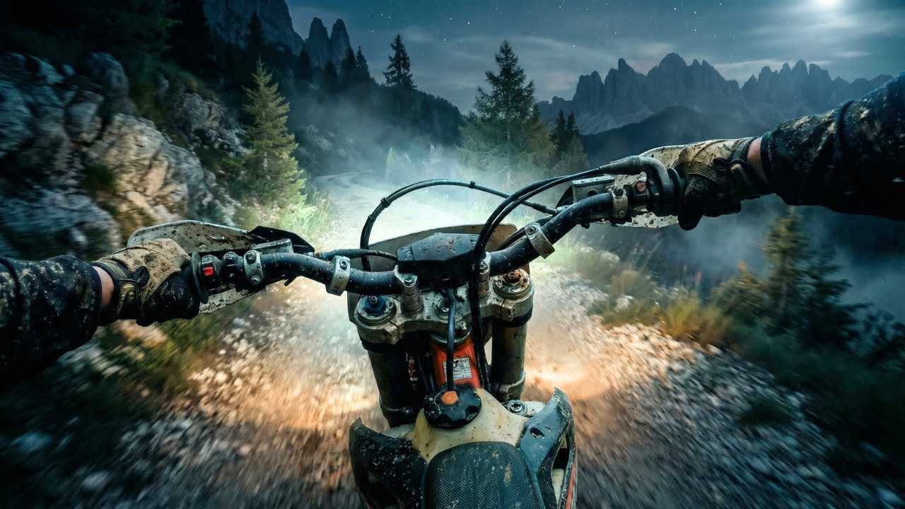 Solo Night Enduro Hard Adventure: Extreme Mountain Riding in 4K | Real Off-Road POV