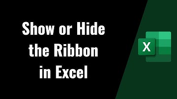 Show or Hide the Ribbon in Microsoft Excel Tutorial