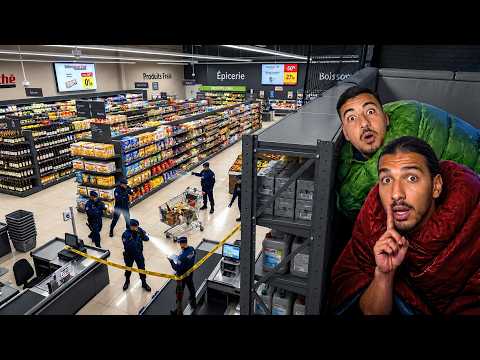 S'INFILTRER TOUTE UNE NUIT DANS UN MAGASIN ( La sécurité intervient )