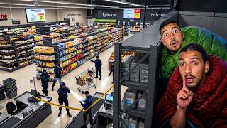 S'INFILTRER TOUTE UNE NUIT DANS UN MAGASIN ( La sécurité intervient )
