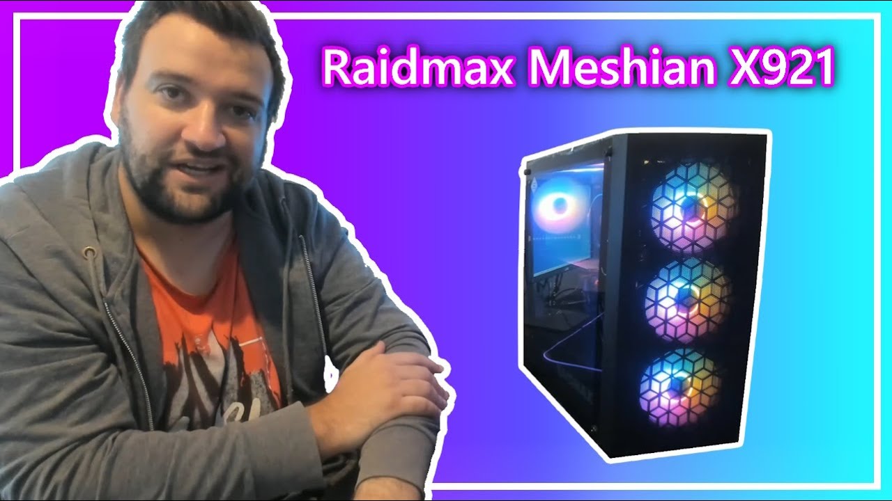 Raidmax X921 Mesh Airflow and Tempered Glass Gaming PC Case with Fans,  Pre-Installed 6 Static RGB Color Fans, ATX Mid Tower PC Case, Black PC  Case