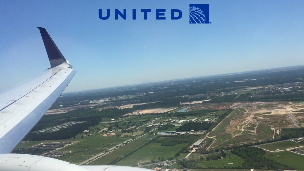 United Boeing 737 Fantastic Landing into Houston Airport IAH UA663