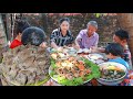 Cuttlefish cooking 2 recipes peaceful family lunch banana dessert  cooking with sros