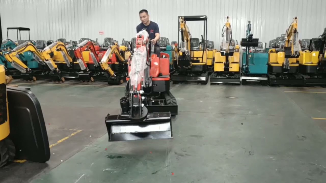 1 ton mini excavator with 360 degree swing bucket