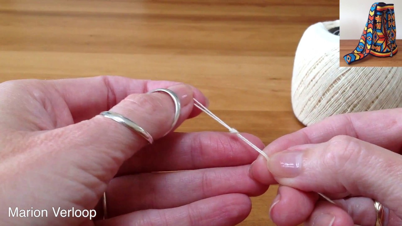 Making string heddles for pebble weaving YouTube