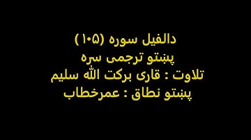105:قاری برکت الله سلیم -  د الفیل سورة پښتو ترجمی سره.mp4