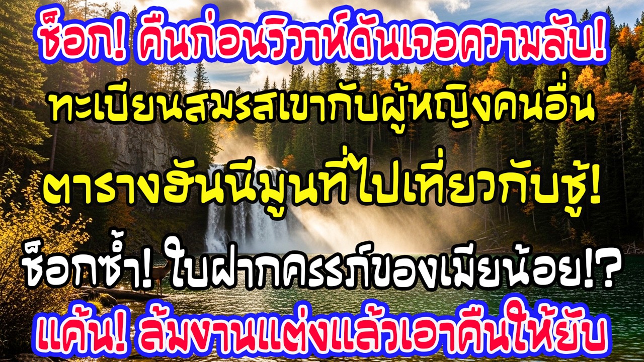 คืนก่อนงานแต่ง ฉันกลับพบทะเบียนสมรส ตารางฮันนีมูน และใบฝากครรภ์ของผู้หญิงอีกคน…