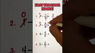 Fast Fraction Hacks! #math #mathematics #easymathtrick #mathtrick #maths #mathhacks #mathstricks