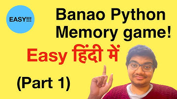 Memory game in python! Easy tutorial in Hindi (Part 1)