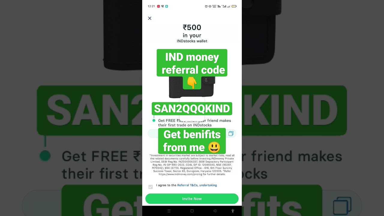 IND money referral code 👉SAN2QQQKIND get benifits from me