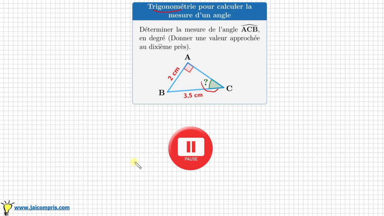 Exercice Math 3eme Cosinus Sinus Tangente