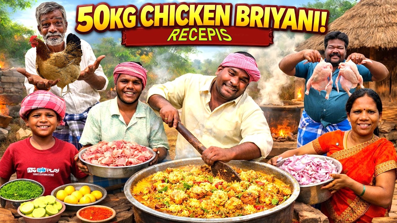 50 kg Briyani Recipe at Village cooking style | masana kollai virunthu | Pattapatti village cooking