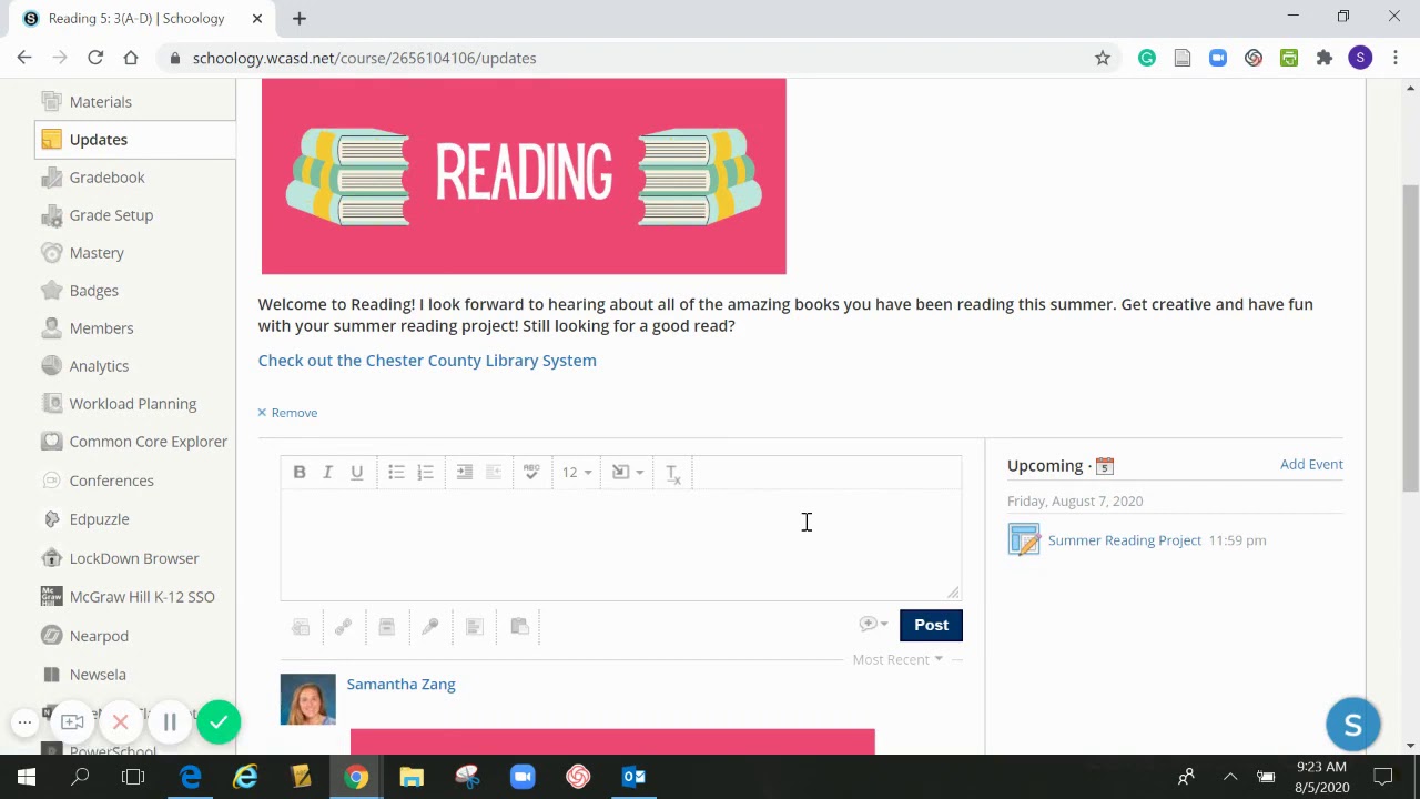 Wcasd schoology student tutorial announcements updates youtube