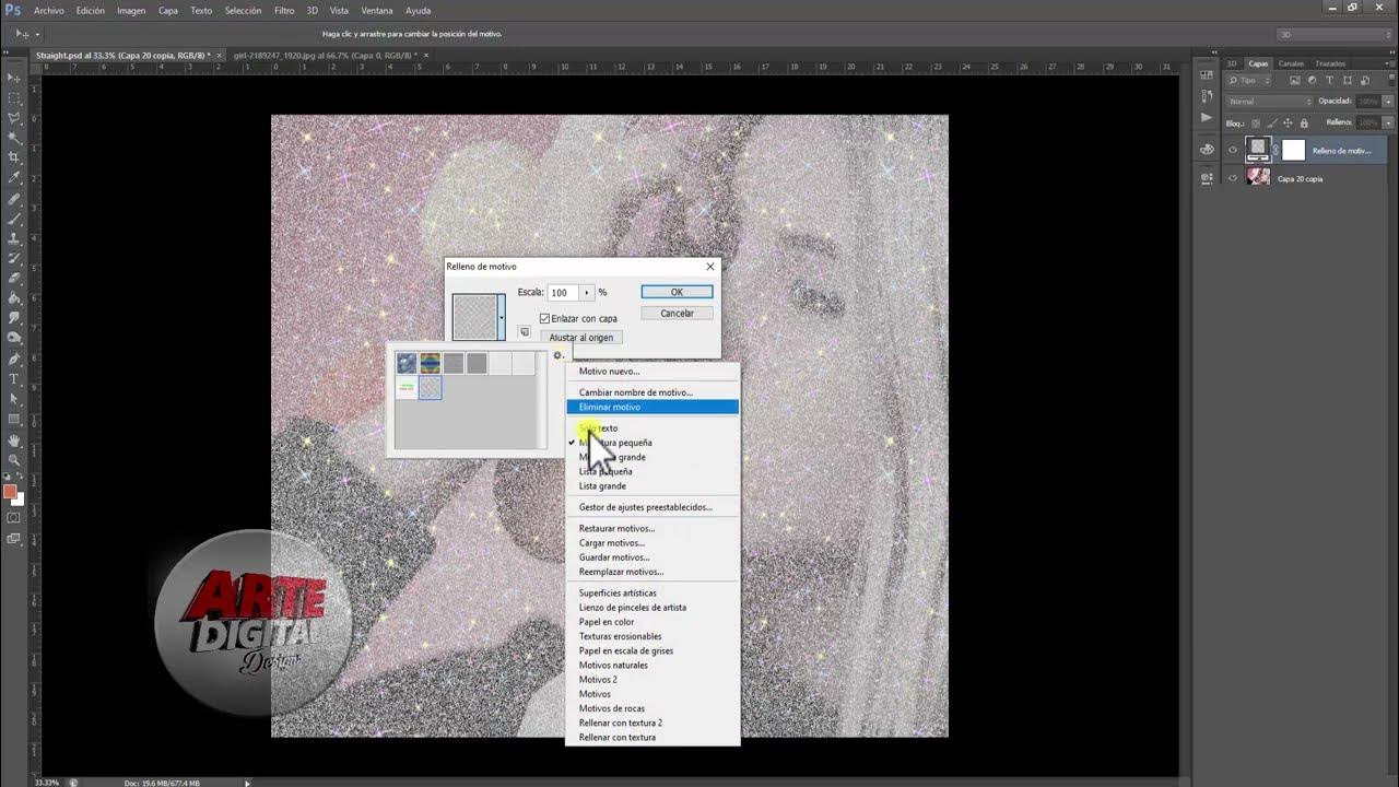 Como instalar archivos PAT en photoshop - YouTube