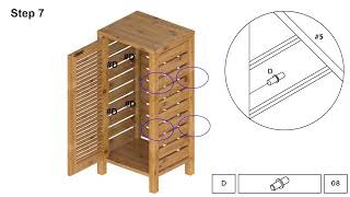 Bracken Bamboo Floor Cabinet - AI Video (980208NAT01U)